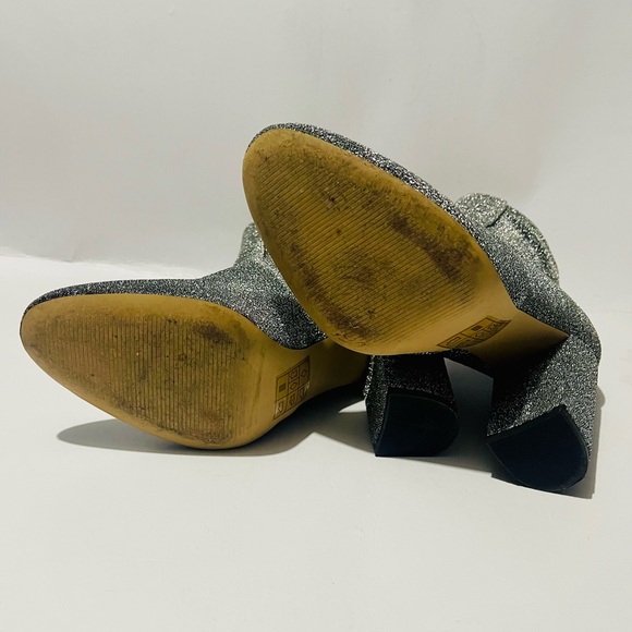 Aldo silver sparkles boots glitter swifty style night out disco women’s 7.5 - Picture 6 of 11